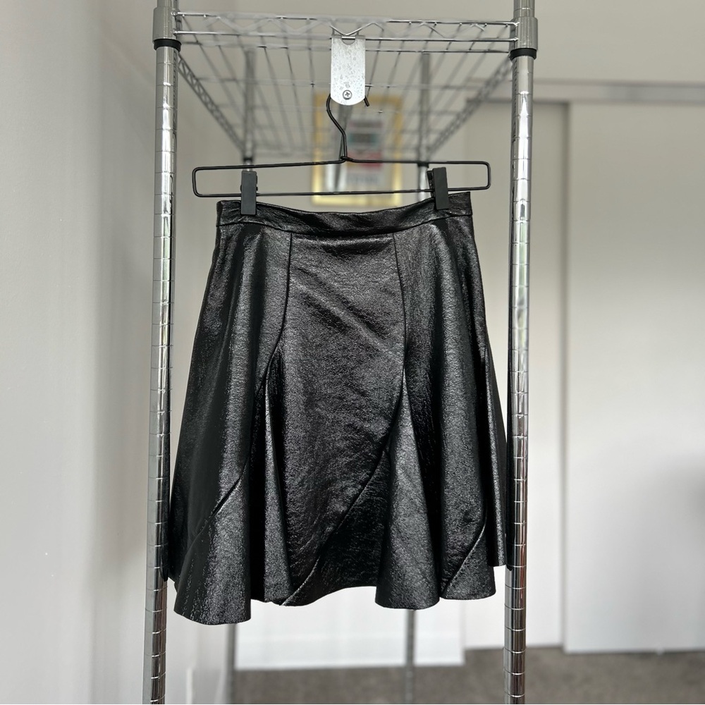 Topshop faux leather skirt